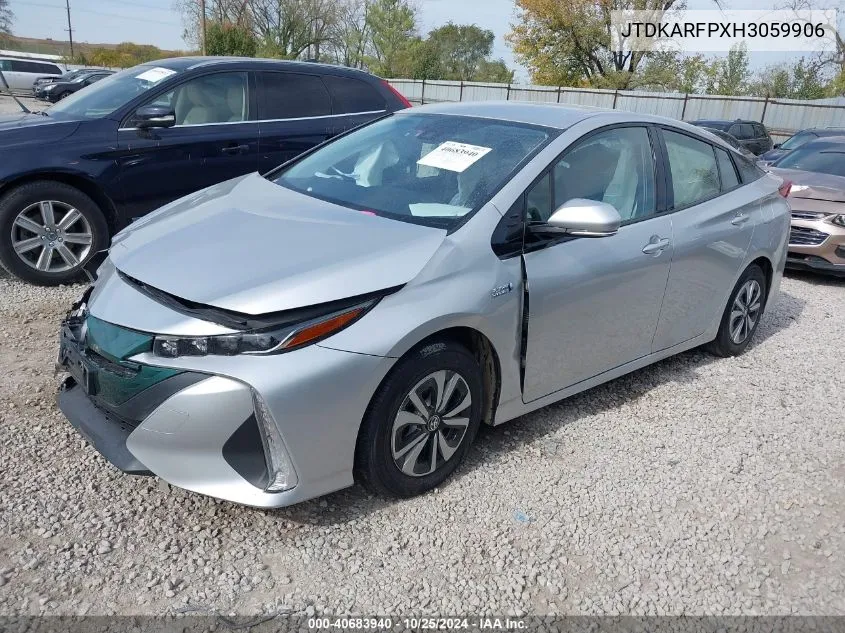 2017 Toyota Prius Prime Plus VIN: JTDKARFPXH3059906 Lot: 40683940