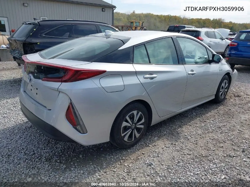 2017 Toyota Prius Prime Plus VIN: JTDKARFPXH3059906 Lot: 40683940