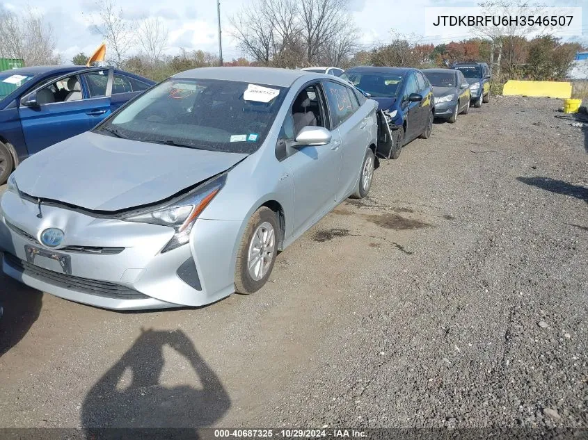 2017 Toyota Prius Two VIN: JTDKBRFU6H3546507 Lot: 40687325