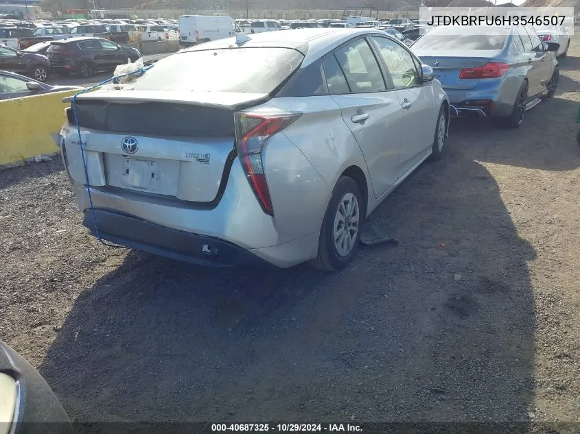 JTDKBRFU6H3546507 2017 Toyota Prius Two