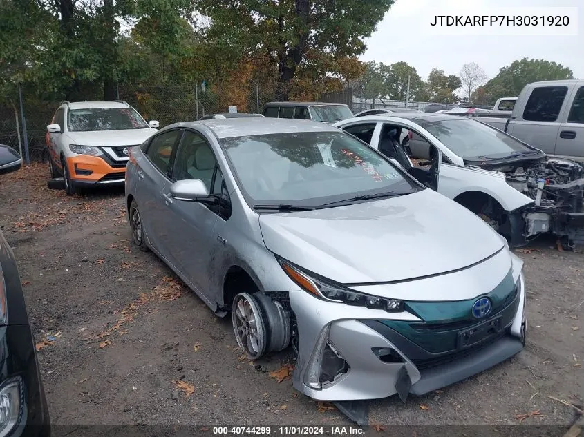 JTDKARFP7H3031920 2017 Toyota Prius Prime Premium