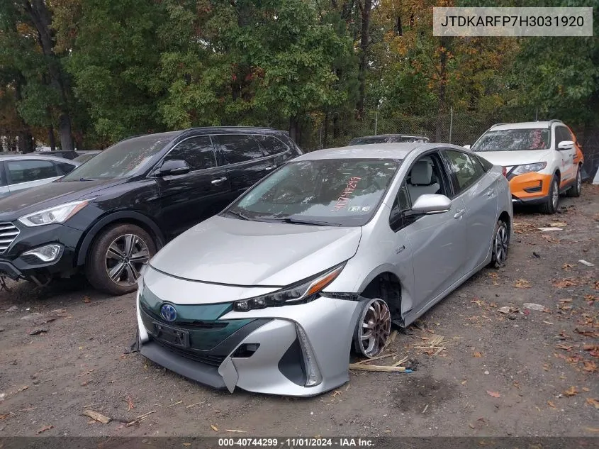 JTDKARFP7H3031920 2017 Toyota Prius Prime Premium