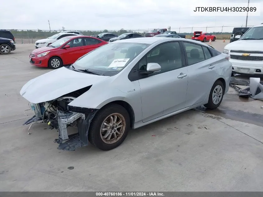 2017 Toyota Prius Two VIN: JTDKBRFU4H3029089 Lot: 40760186