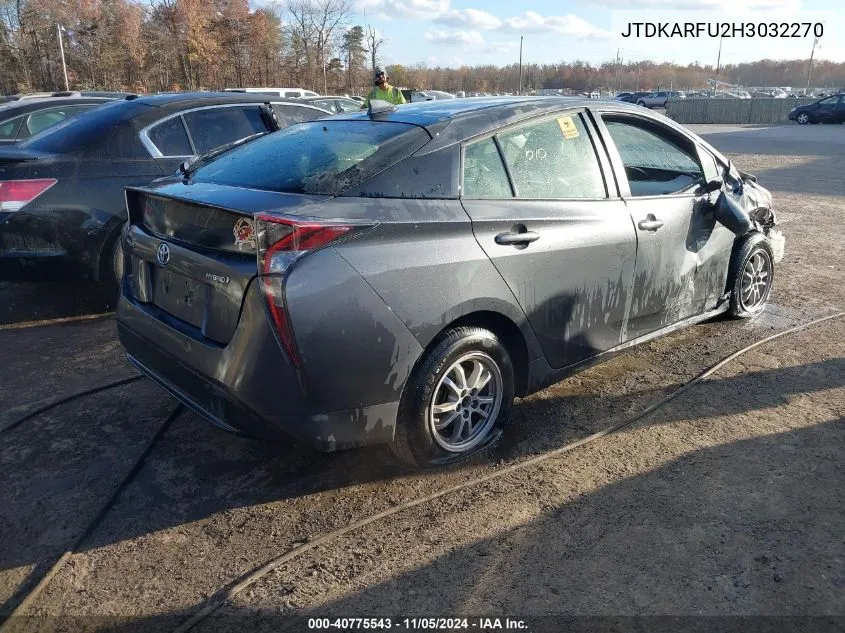 2017 Toyota Prius Three VIN: JTDKARFU2H3032270 Lot: 40775543