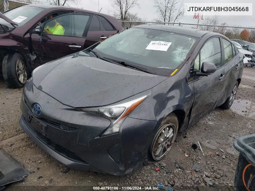 2017 Toyota Prius Four VIN: JTDKARFU8H3045668 Lot: 40793186