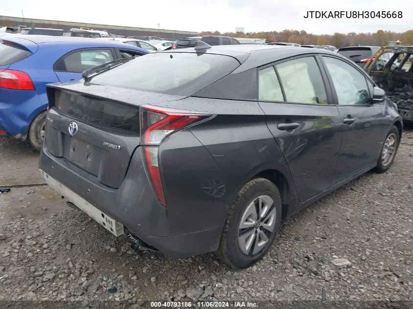 2017 Toyota Prius Four VIN: JTDKARFU8H3045668 Lot: 40793186