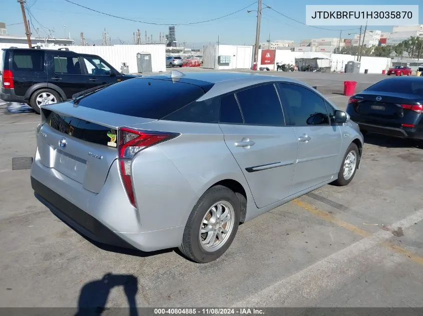 2017 Toyota Prius Two VIN: JTDKBRFU1H3035870 Lot: 40804885