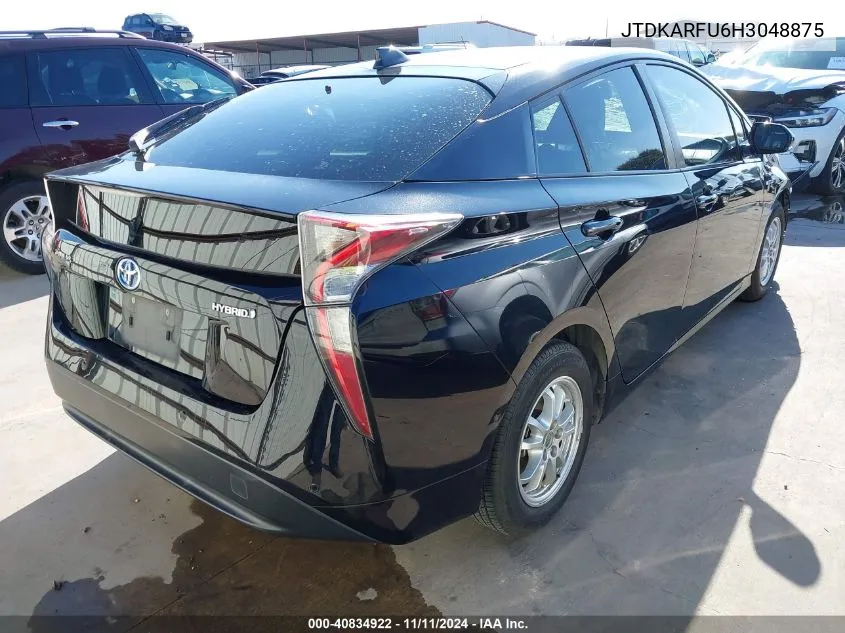 2017 Toyota Prius VIN: JTDKARFU6H3048875 Lot: 40834922