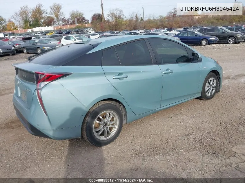 2017 Toyota Prius Two VIN: JTDKBRFU6H3045424 Lot: 40855512