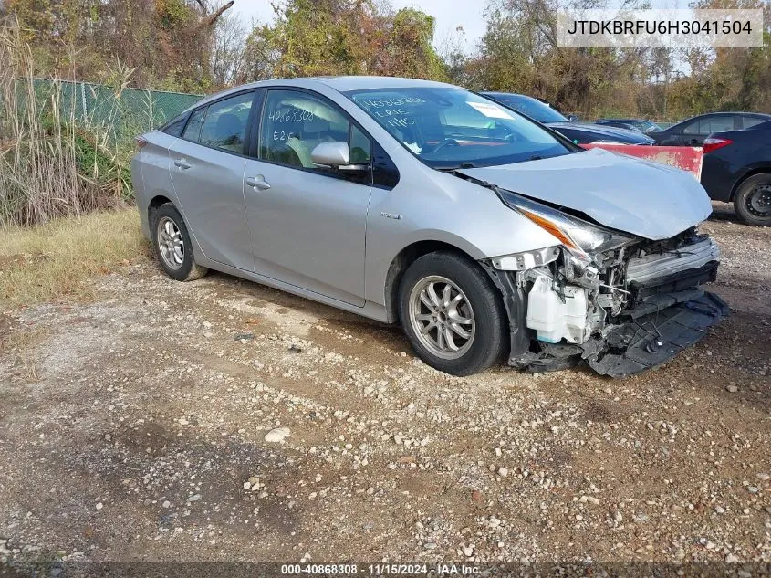 2017 Toyota Prius Two VIN: JTDKBRFU6H3041504 Lot: 40868308