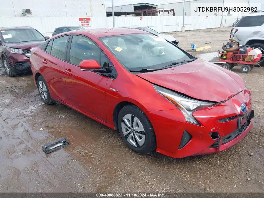 2017 Toyota Prius Two VIN: JTDKBRFU9H3052982 Lot: 40888823