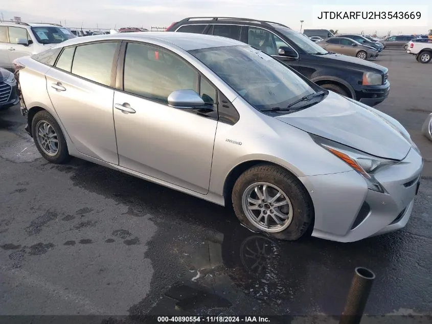 2017 Toyota Prius Three VIN: JTDKARFU2H3543669 Lot: 40890554