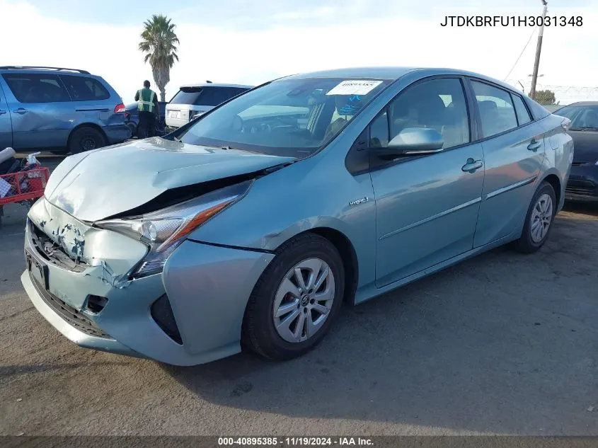 2017 Toyota Prius Two VIN: JTDKBRFU1H3031348 Lot: 40895385