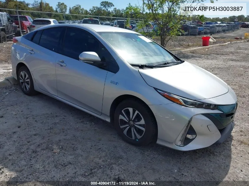 2017 Toyota Prius Prime Advanced VIN: JTDKARFP5H3003887 Lot: 40904172