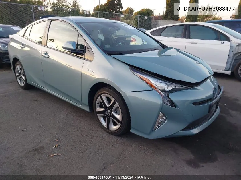 2017 Toyota Prius Three Touring VIN: JTDKARFU7H3033477 Lot: 40914581