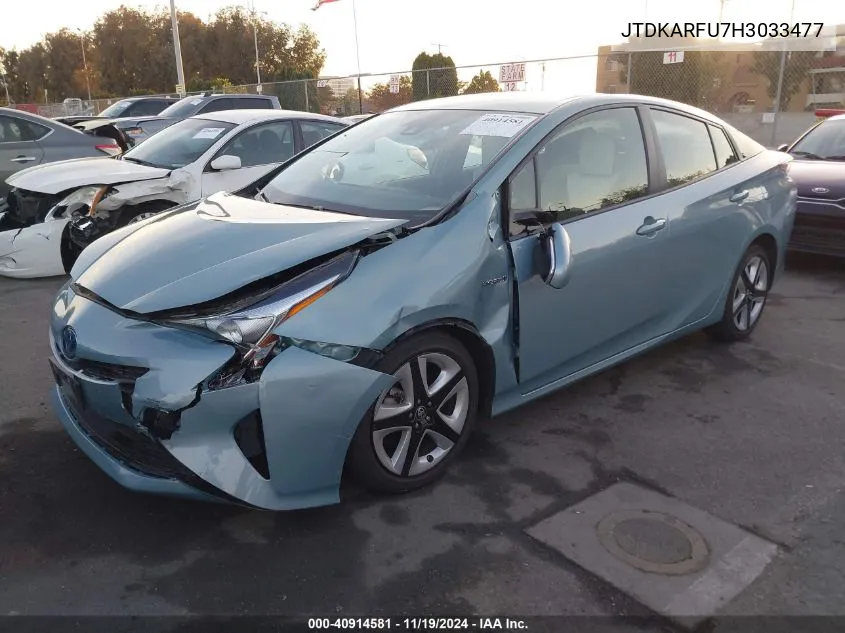 2017 Toyota Prius Three Touring VIN: JTDKARFU7H3033477 Lot: 40914581