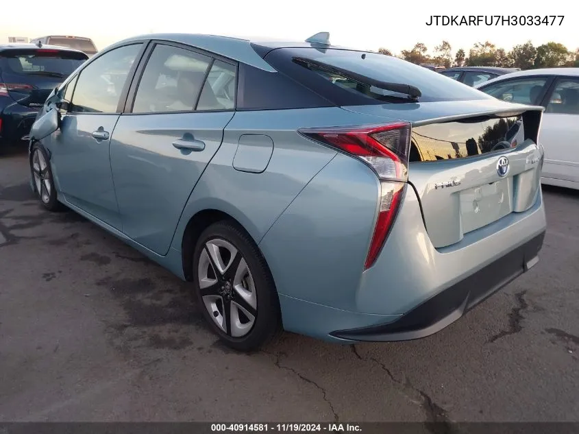 2017 Toyota Prius Three Touring VIN: JTDKARFU7H3033477 Lot: 40914581