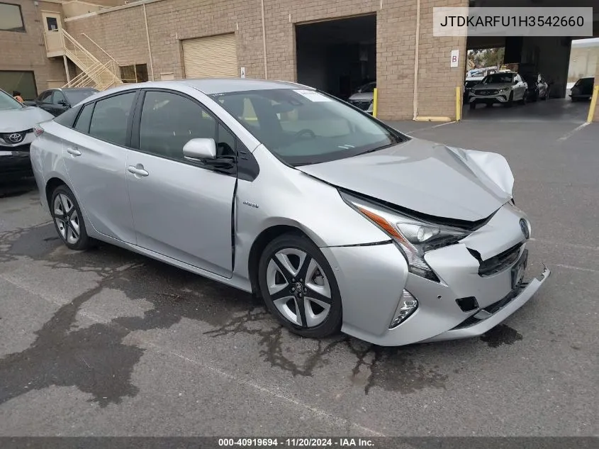 2017 Toyota Prius Three Touring VIN: JTDKARFU1H3542660 Lot: 40919694