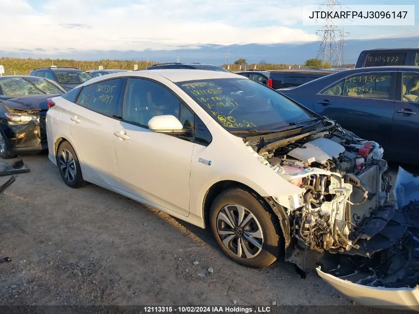 2018 Toyota Prius VIN: JTDKARFP4J3096147 Lot: 12113315