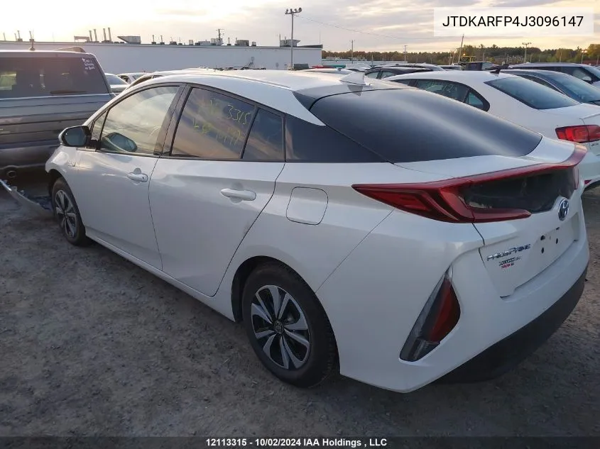 2018 Toyota Prius VIN: JTDKARFP4J3096147 Lot: 12113315