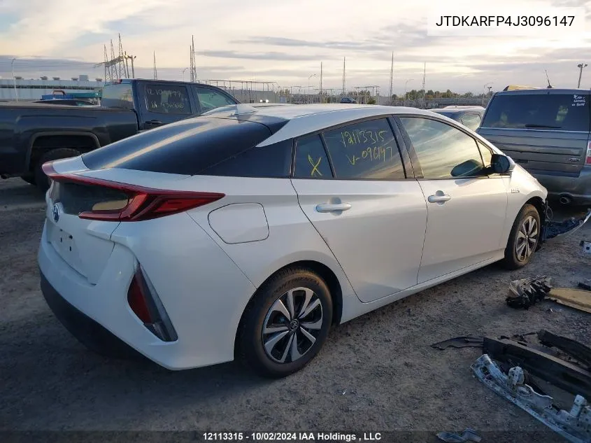 2018 Toyota Prius VIN: JTDKARFP4J3096147 Lot: 12113315