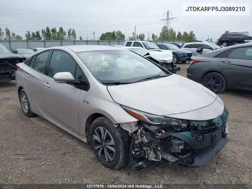 2018 Toyota Prius Prime Upgrade VIN: JTDKARFP5J3089210 Lot: 12117078