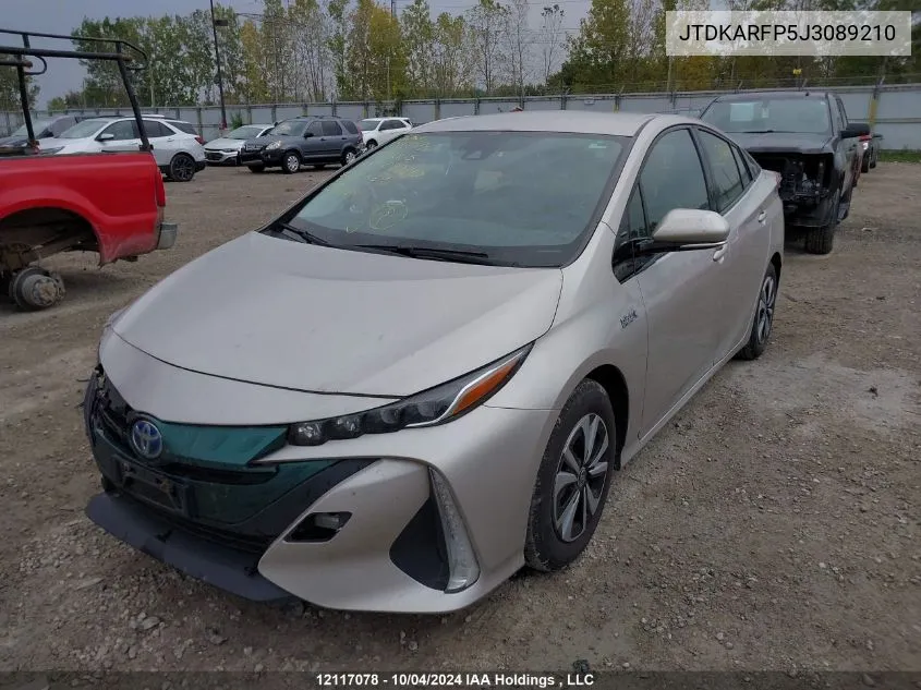 2018 Toyota Prius Prime Upgrade VIN: JTDKARFP5J3089210 Lot: 12117078