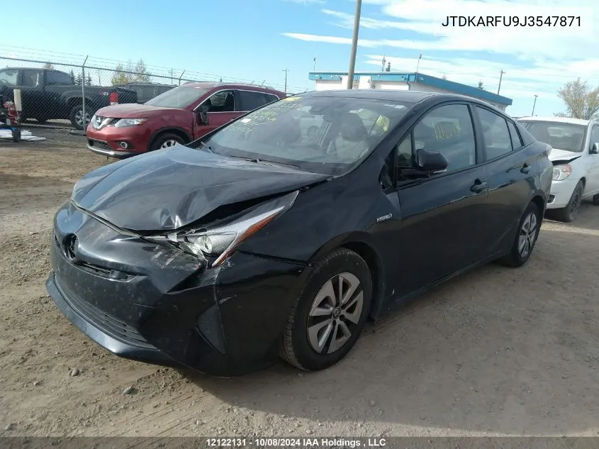 2018 Toyota Prius VIN: JTDKARFU9J3547871 Lot: 12122131