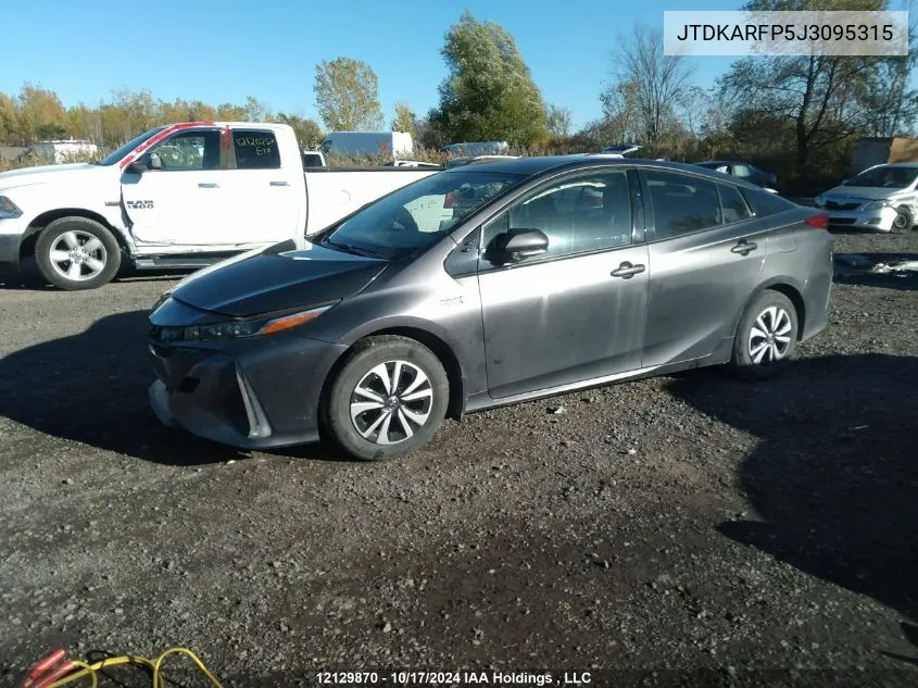 2018 Toyota Prius Prime VIN: JTDKARFP5J3095315 Lot: 12129870