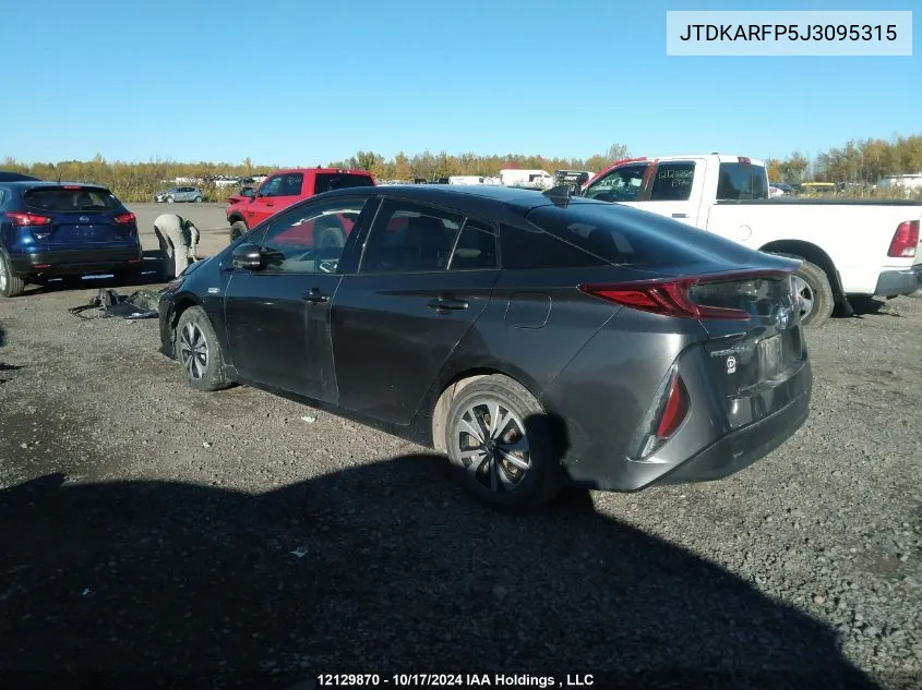 2018 Toyota Prius Prime VIN: JTDKARFP5J3095315 Lot: 12129870