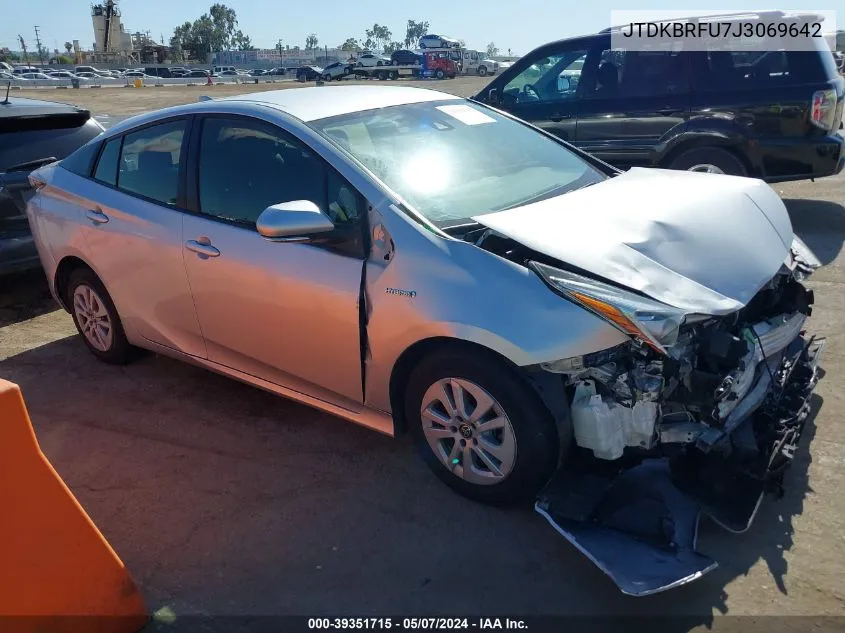 2018 Toyota Prius One VIN: JTDKBRFU7J3069642 Lot: 39351715