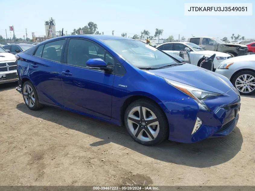 JTDKARFU3J3549051 2018 Toyota Prius Three Touring