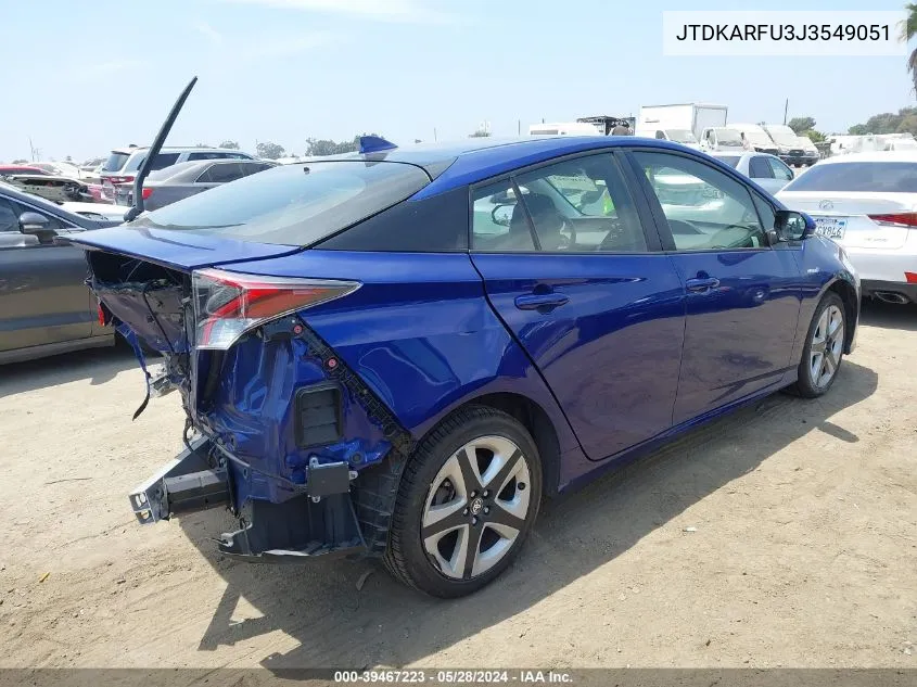 JTDKARFU3J3549051 2018 Toyota Prius Three Touring