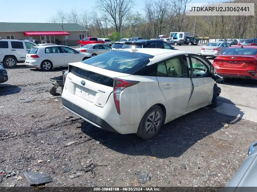 2018 Toyota Prius Two Eco VIN: JTDKARFU2J3062441 Lot: 39648169