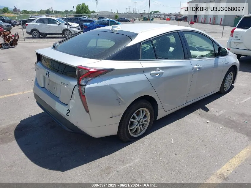 2018 Toyota Prius Two VIN: JTDKBRFU3J3068097 Lot: 39712829