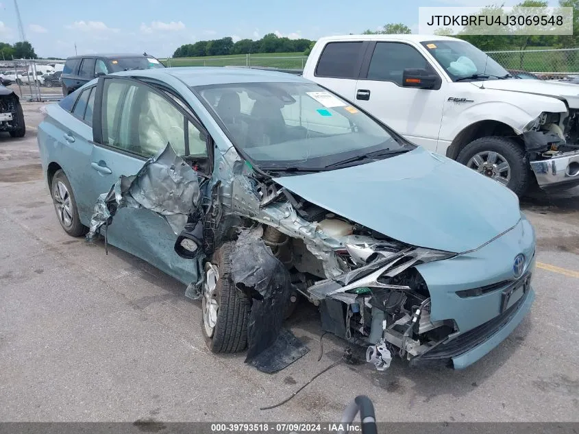 JTDKBRFU4J3069548 2018 Toyota Prius