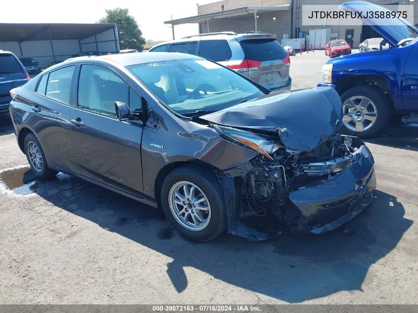 JTDKBRFUXJ3588975 2018 Toyota Prius Two