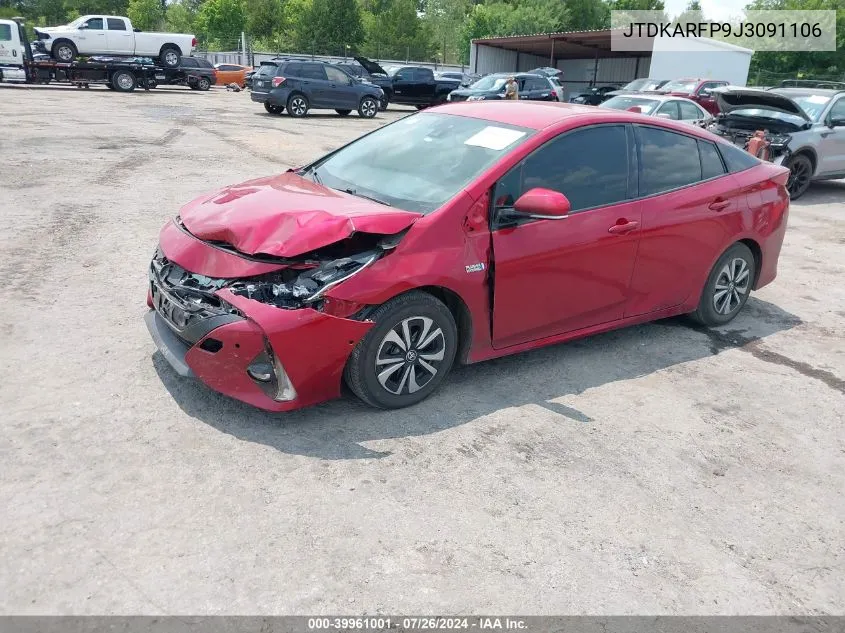 2018 Toyota Prius Prime Advanced VIN: JTDKARFP9J3091106 Lot: 39961001