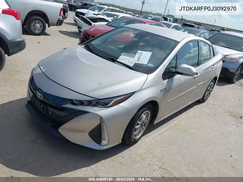 2018 Toyota Prius Prime Advanced/Plus/Premium VIN: JTDKARFP0J3092970 Lot: 40009150