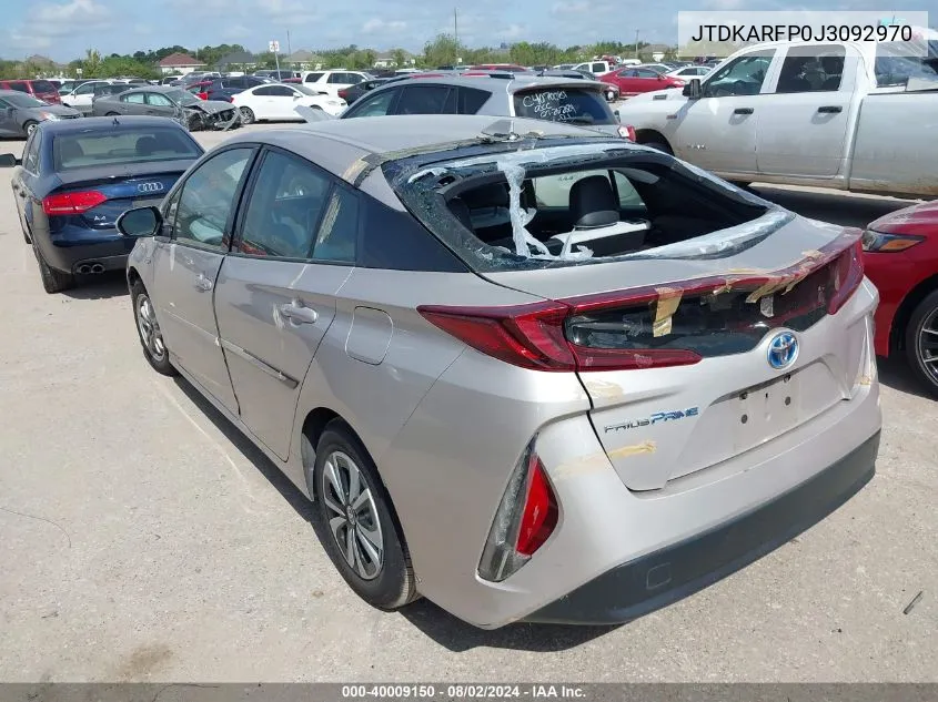 2018 Toyota Prius Prime Advanced/Plus/Premium VIN: JTDKARFP0J3092970 Lot: 40009150