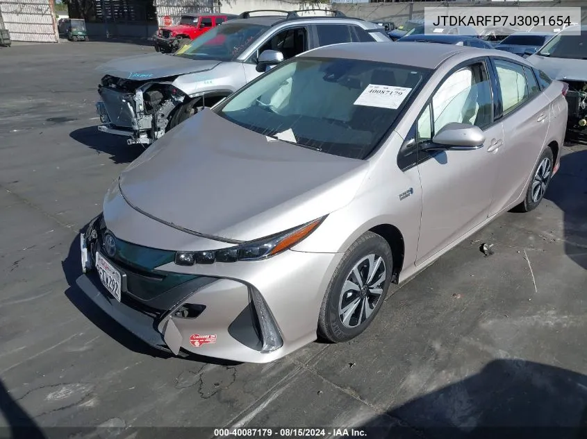 2018 Toyota Prius Prime Premium VIN: JTDKARFP7J3091654 Lot: 40087179