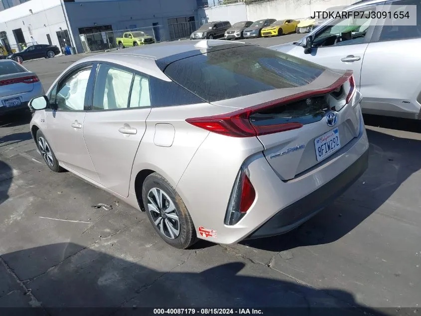 2018 Toyota Prius Prime Premium VIN: JTDKARFP7J3091654 Lot: 40087179