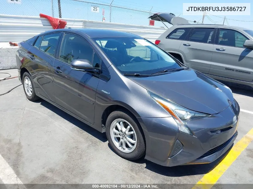 2018 Toyota Prius Two VIN: JTDKBRFU3J3586727 Lot: 40092104