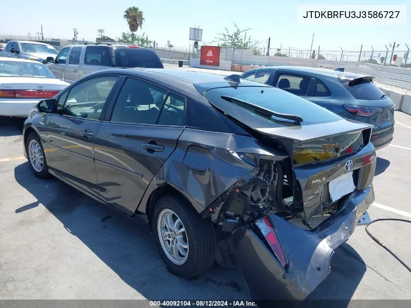 JTDKBRFU3J3586727 2018 Toyota Prius Two