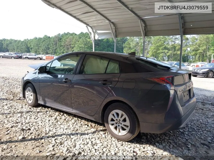 JTDKBRFU4J3079559 2018 Toyota Prius Two