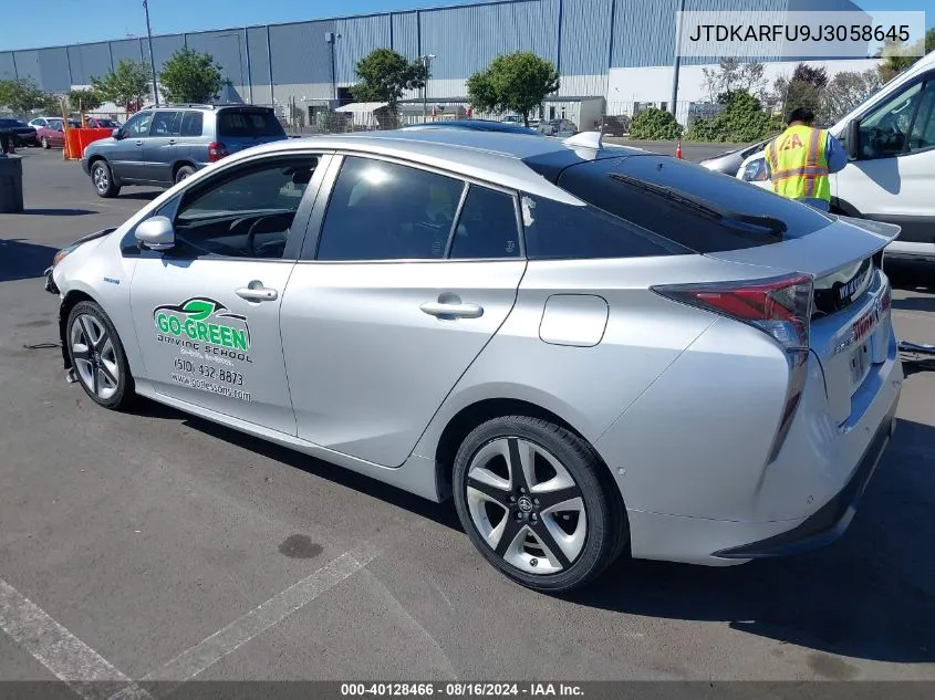 JTDKARFU9J3058645 2018 Toyota Prius Three Touring