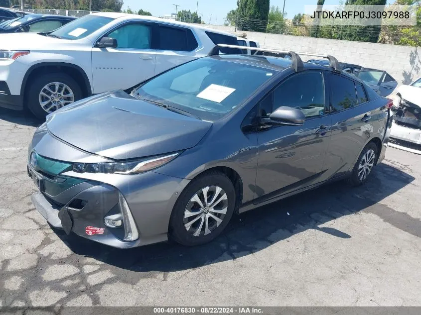 2018 Toyota Prius Prime Advanced VIN: JTDKARFP0J3097988 Lot: 40176830