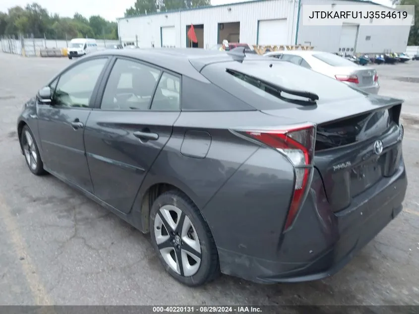 2018 Toyota Prius Three Touring VIN: JTDKARFU1J3554619 Lot: 40220131