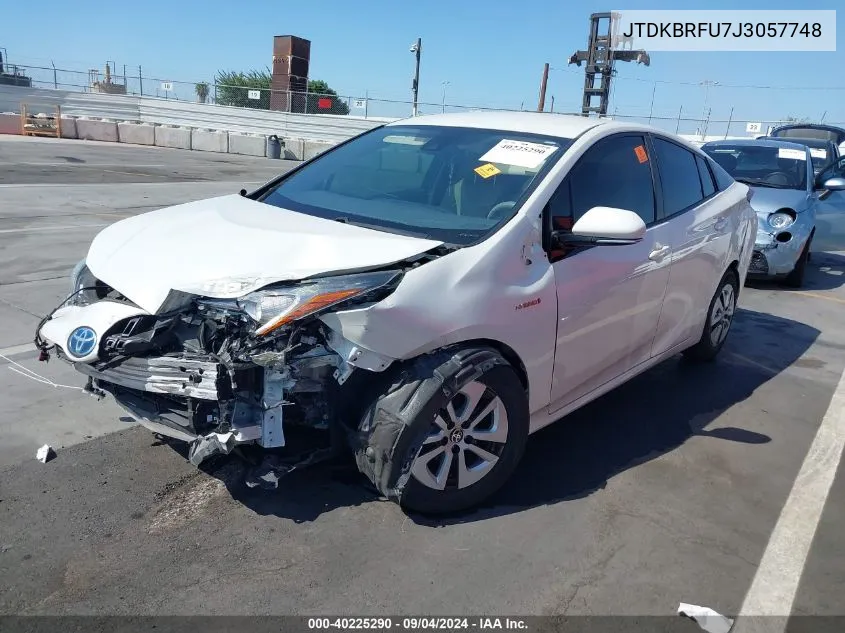 2018 Toyota Prius VIN: JTDKBRFU7J3057748 Lot: 40225290