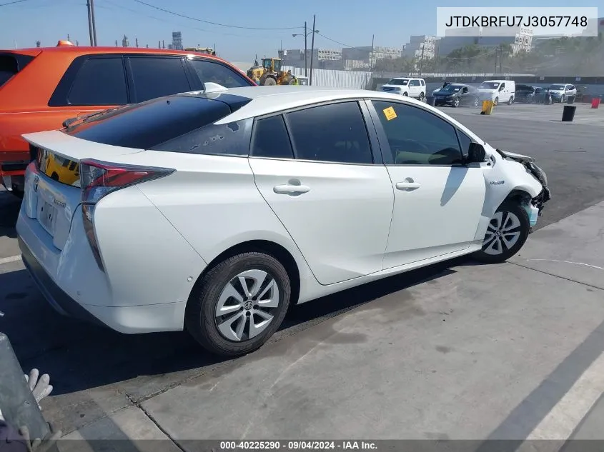 2018 Toyota Prius VIN: JTDKBRFU7J3057748 Lot: 40225290